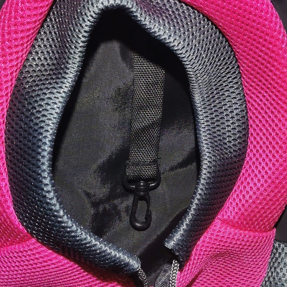 Small Dog pet Backpack knapsack carry bag pink grey gray black BK New NWT - Picture 2 of 11